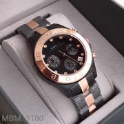 Marc Jacobs Blade Chronograph Grey Dial Two Tone Steel Strap Watch for Women - MBM3180