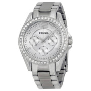 Fossil Riley Multifunction Silver Dial Silver Steel Strap Watch for Women - ES3202