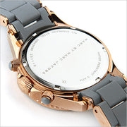 Marc Jacobs Rock Chronograph Grey Dial Grey Silicone Strap Watch for Women - MBM2550