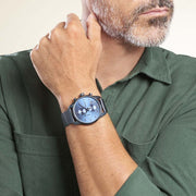 Hugo Boss Jet Chrongraph Blue Dial Gunmetal Grey Mesh Bracelet Watch for Men  - 1513677