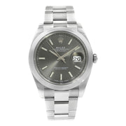 Rolex Datejust 41 Oyster Grey Dial Oystersteel Strap Watch for Men - M126300-0007