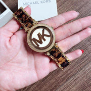 Michael Kors Parker Chronograph Gold Dial Two Tone Steel Strap Watch for Women - MK6109