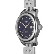 Tissot Le Locle Automatic Diamonds Mother of Pearl Black Dial Silver Steel Strap Watch For Women - T006.207.11.126.00