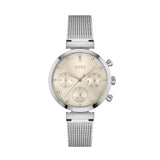Hugo Boss Flawless Chronograph Pink Dial Silver Mesh Bracelet Watch for Women - 1502625