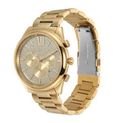 Michael Kors Janelle Chronograph Gold Dial Gold Steel Strap Watch For Men - MK8995
