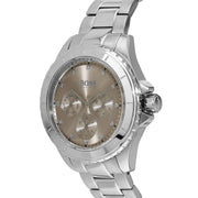 Hugo Boss Premiere Chronorgaph Rose Gold Dial Silver Steel Strap Watch for Women - 1502444
