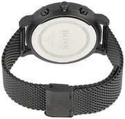 Hugo Boss Integrity Chronograph Black Dial Black Mesh Bracelet Watch for Men - 1513813