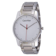 Calvin Klein City Quartz White Dial Silver Steel Strap Watch for Men - K2G2G1Z6