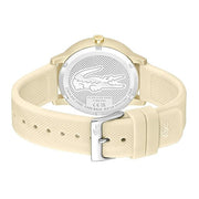 Lacoste 12.12 Beige Dial Beige Silicone Strap Watch for Men - 2011239