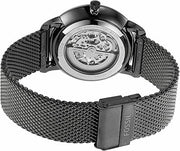 Fossil Neutra Automatic Skeleton Black Dial Grey Mesh Strap Watch for Men - ME3185
