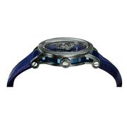 Versace Palazzo Empire Blue Dial Blue Leather Strap Watch for Men - VERD00118