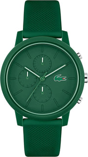 Lacoste 12.12 Chronograph Green Dial Green Silicon Strap Watch for Men - 2011245