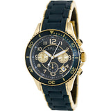 Marc Jacobs Rock Chronograph Green Dial Green Silicone Strap Watch for Women - MBM2597