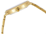 Michael Kors Portia Black Dial Gold Steel Strap Watch for Women - MK3788