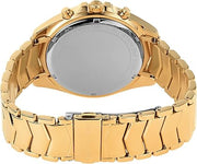 Michael Kors Whitney Chronograph Black Dial Gold Steel Strap Watch for Women - MK7224