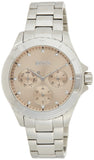 Hugo Boss Premiere Chronorgaph Rose Gold Dial Silver Steel Strap Watch for Women - 1502444