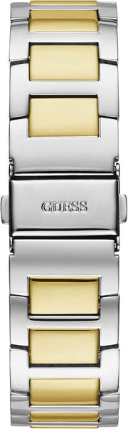 Guess Frontier Chronograph Crystals Gold Dial Two Tone Steel Strap Watch For Women - W1156L5