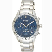 Hugo Boss Talent Chronograph Blue Dial Silver Steel Strap Watch for Men - 1513582