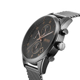 Hugo Boss Skymaster Chronograph Grey Dial Grey Mesh Bracelet Watch for Men - 1513837