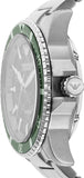 Emporio Armani Sea Explorer Meccanico Automatic Green Dial Silver Steel Strap Watch For Men - AR60061