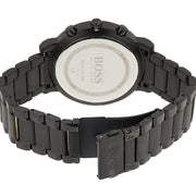 Hugo Boss Integrity Chronograph Black Dial Black Steel Strap Watch for Men - 1513780