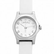 Marc Jacobs Henry Dinky White Dial White Leather Strap Watch for Women - MBM1234