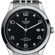 Tudor 1926 Automatic Diamonds Black Dial Silver Steel Strap Watch for Men - M91650-0004