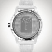 Lacoste 12.12 White Dial White Silicon Strap Watch for Men - 2010984