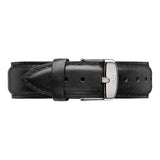 Daniel Wellington Classic Sheffield White Dial Black Leather Strap Watch For Men - DW00100020