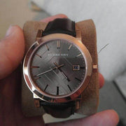 Burberry The City Brown Dial Brown Leather Strap Watch for Men - BU9013