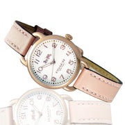 Coach Delancey Cream Dial Blush Pink Leather Strap Watch for Women - 14502750