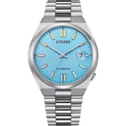 Citizen Tsuyosa Automatic Turquoise Blue Dial Silver Steel Strap Watch for Men - NJ0151-53L
