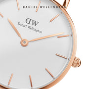 Daniel Wellington Roselyn 3A Petite White Dial Red NATO Strap Watch For Women - DW00100293