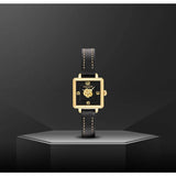 Coach Black Square Dial Black Leather Strap Watch for Women - 14503695