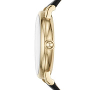 Marc Jacobs Roxy Black Dial Black Leather Strap Watch for Women - MJ1592