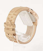 Michael Kors Mini Everest Crystals White Dial Brown Leather Strap Watch for Women - MK4719