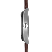 Tissot Gentleman Powermatic 80 Silicium Silver Dial Brown Leather Strap Watch For Men - T127.407.16.031.01