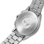 Emporio Armani Renato Chronograph Blue Dial Silver Steel Strap Watch For Men - AR11528