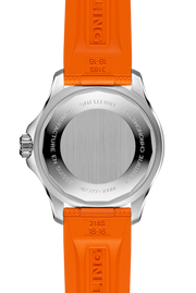 Breitling Superocean Automatic 36 Orange Dial Orange Rubber Strap Watch for Men - A17377211O1S1