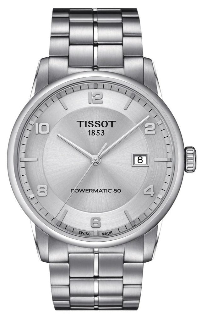 Tissot Luxury Powermatic 80 Silver Dial Silver Steel Strap Watch For Men - T086.407.11.031.00