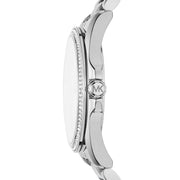 Michael Kors Bradshaw Quartz Silver Dial Silver Steel Strap Watch For Women - MK6554