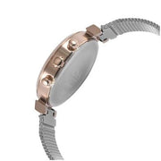 Hugo Boss Flawless Chronograph Silver Dial Silver Mesh Bracelet Watch for Women -1502551