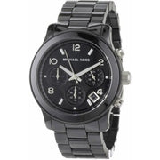 Michael Kors Runway Black Ceramic Dial Black Steel Strap Watch for Women - MK5162