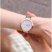 Tommy Hilfiger Angela Quartz White Dial Rose Gold Steel Strap Watch for Women - 1782124