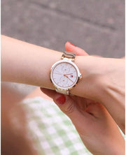 Tommy Hilfiger Brooke Pink Dial Silver Steel Strap Watch for Women - 1782020