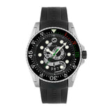 Gucci Dive Quartz Kingsnake Black Dial Black Rubber Strap Watch For Men - YA136217