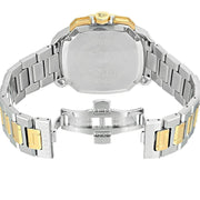 Versace Dylos Chronograph Black Dial Two Tone Steel Strap Watch for Men - VQC100016