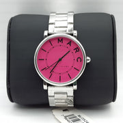 Marc Jacobs Roxy Pink Dial Silver Steel Strap Watch for Women - MJ3528
