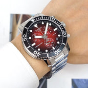 Tissot Seastar 1000 Chronograph Red Dial Silver Steel Strap Watch For Men - T120.417.11.421.00