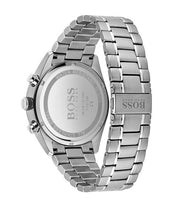 Hugo Boss Champion Chronograph Black Dial Silver Steel Strap Watch for Men - 1513871